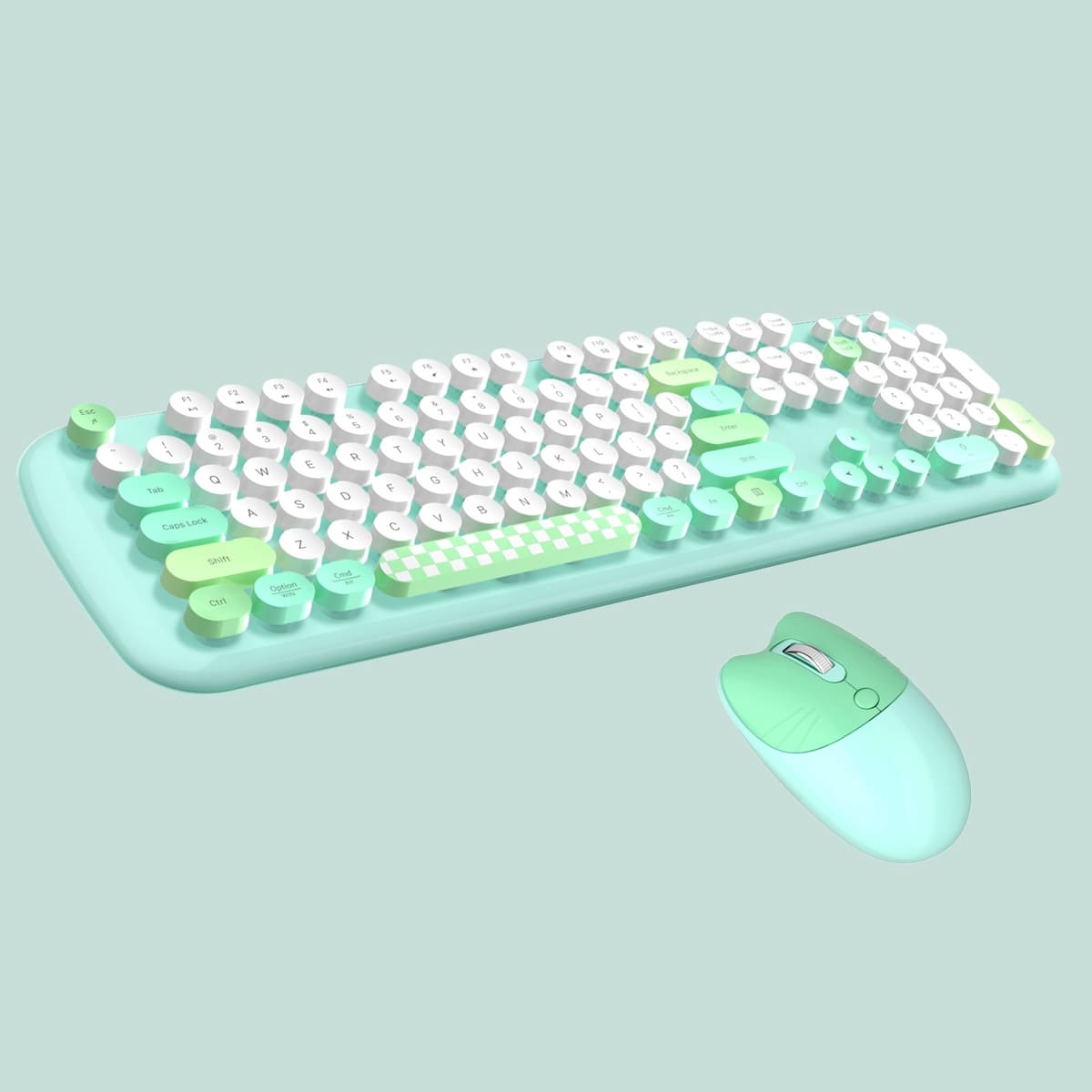 set wireless verde tastatură și mouse