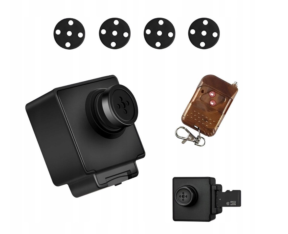 Camera într-un buton - Spy buton ascuns camera mini full hd