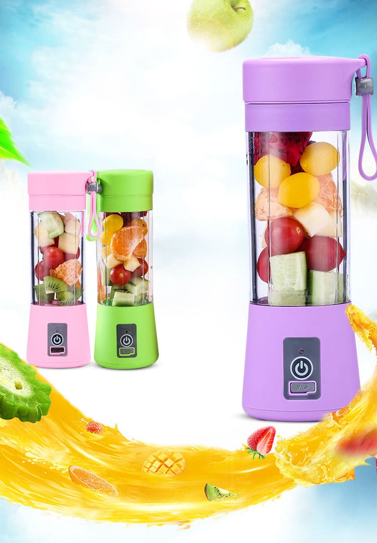 Smoothie maker din mers, mini mixer USB portabil puternic