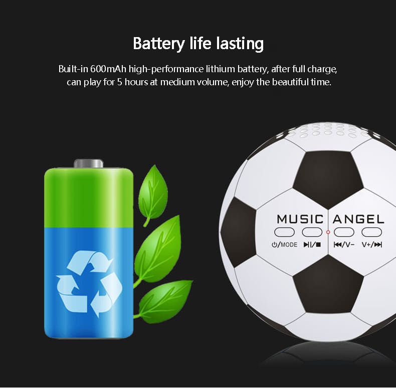 difuzor minge de fotbal bluetooth pentru smartphone