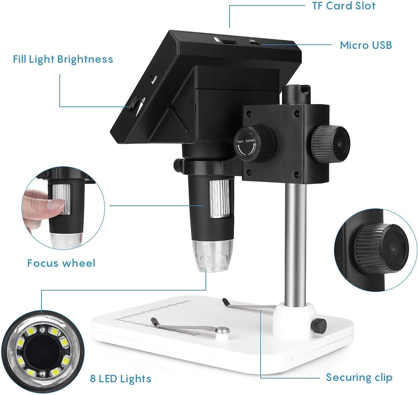 microscoape digitale pentru pc computer cu led