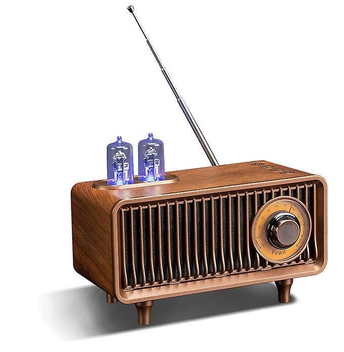 Radio retro vintage bluetooth din lemn