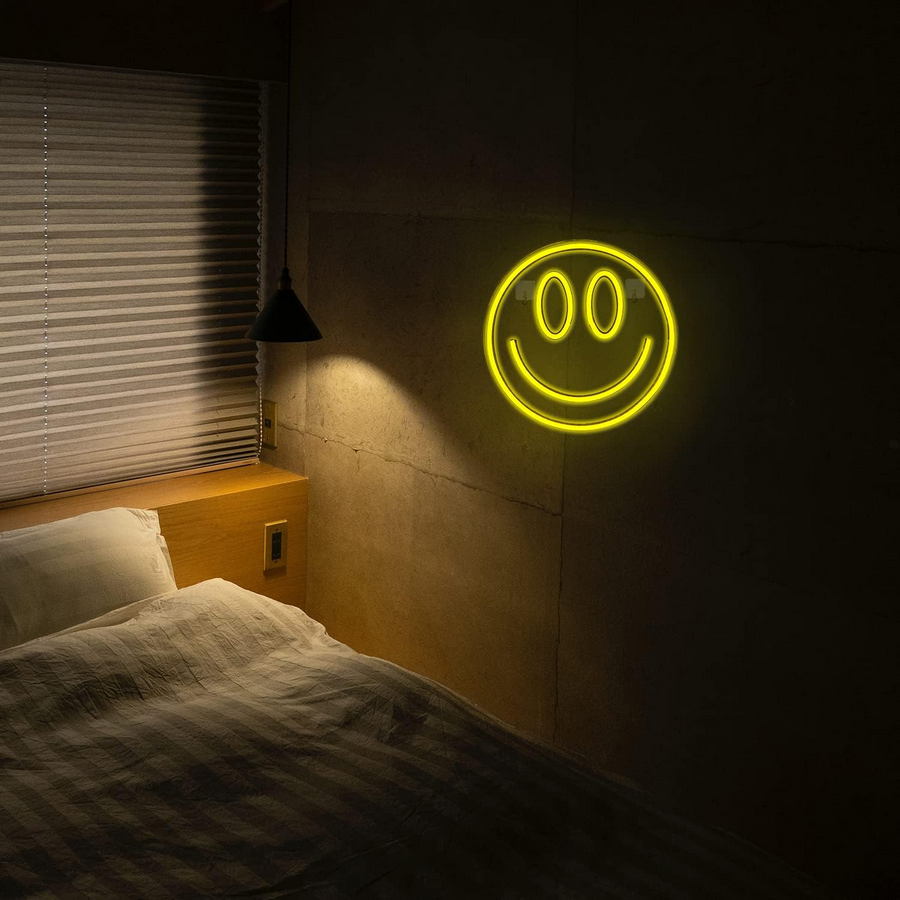 zâmbet zâmbet LED inscripție logo reclamă zâmbet
