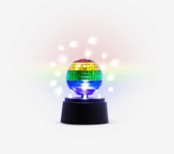 mini disco led oglinda rotativa pentru copii