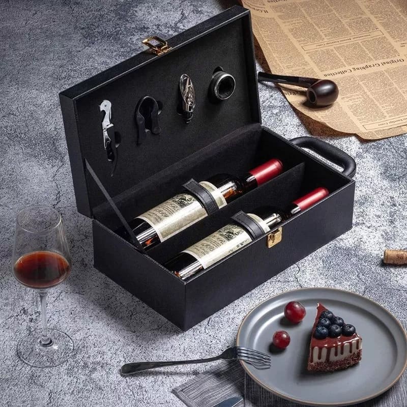 set de coșuri cadou cutie de vin de lux