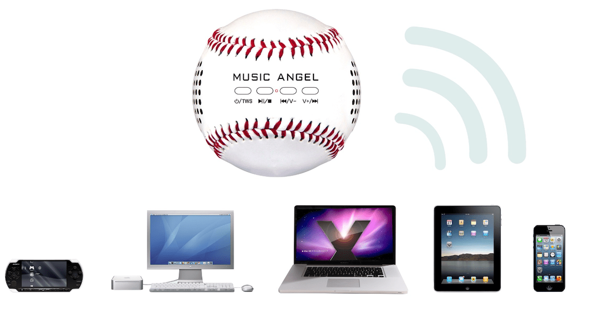 difuzor bluetooth fără fir cu minge de baseball