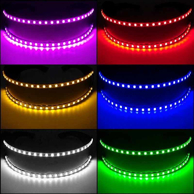 ochelari colorati de petrecere cu led