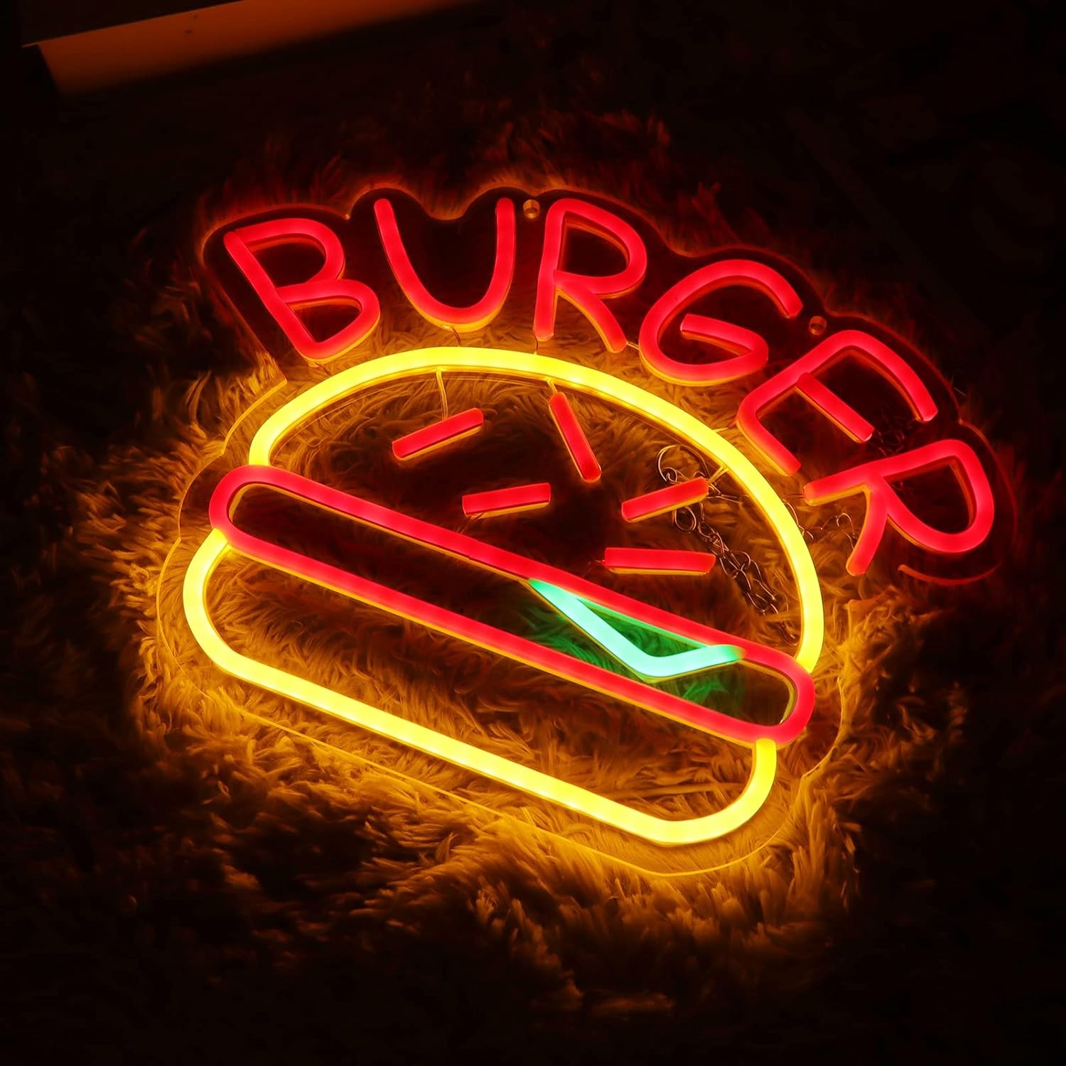Semnă cu neon LED strălucitoare pentru Burger Advertising