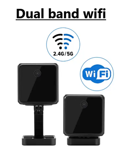 camera cu wifi dual band 2,4 sau 5 ghz mini securitate